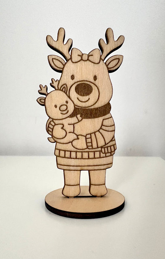 Renne de Noël marque place