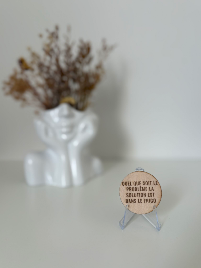 Magnet "Quel que soit le problème la solution est dans le frigo"