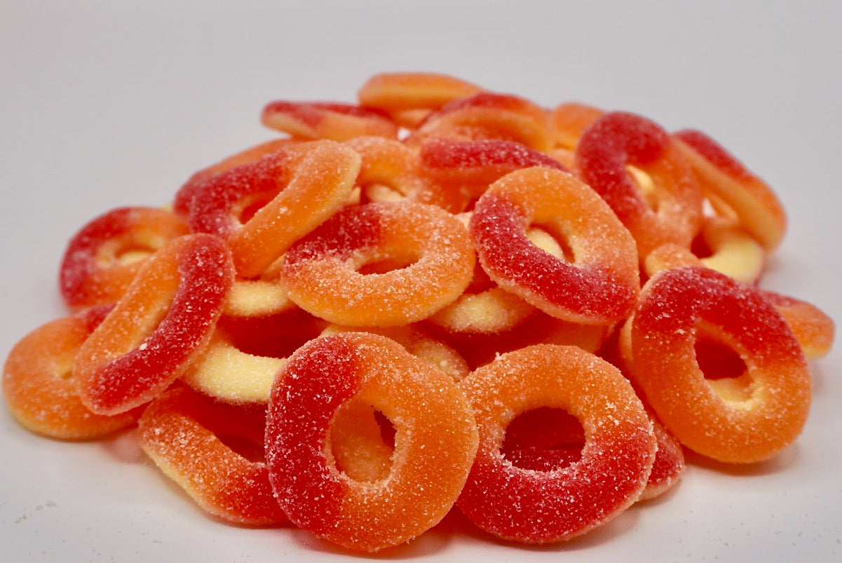 Anneaux sucrés pêche (100g)