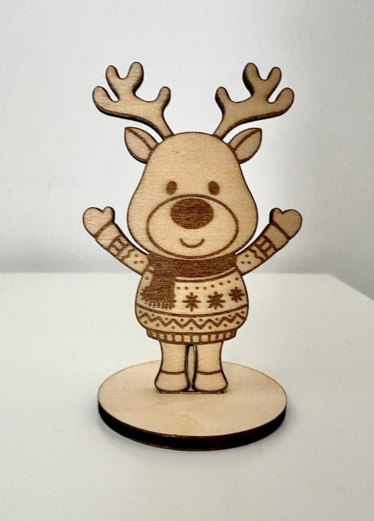 Renne de Noël marque place