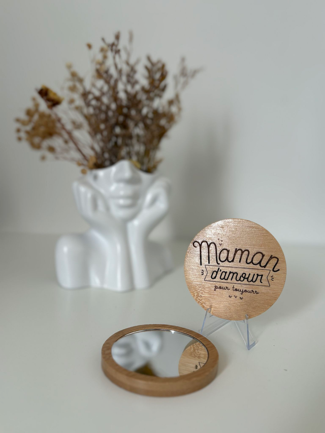 Miroir de poche "Maman d'amour pour toujours"