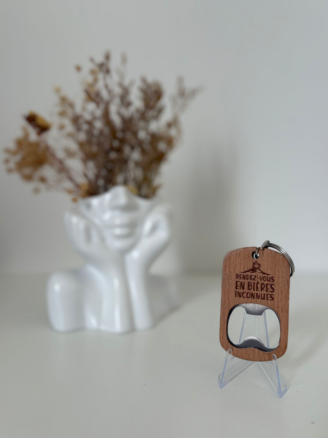 Porte clé décapsuleur "Rendez vous en bières inconnues"