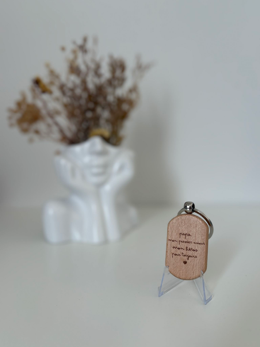 Porte clé "Papa mon premier amour"
