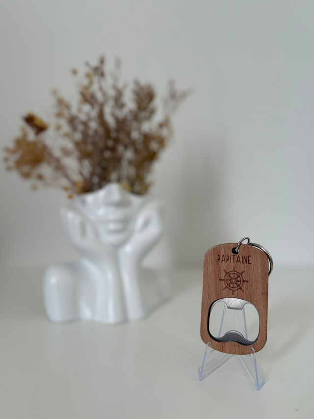 Porte clé décapsuleur "Papitaine"